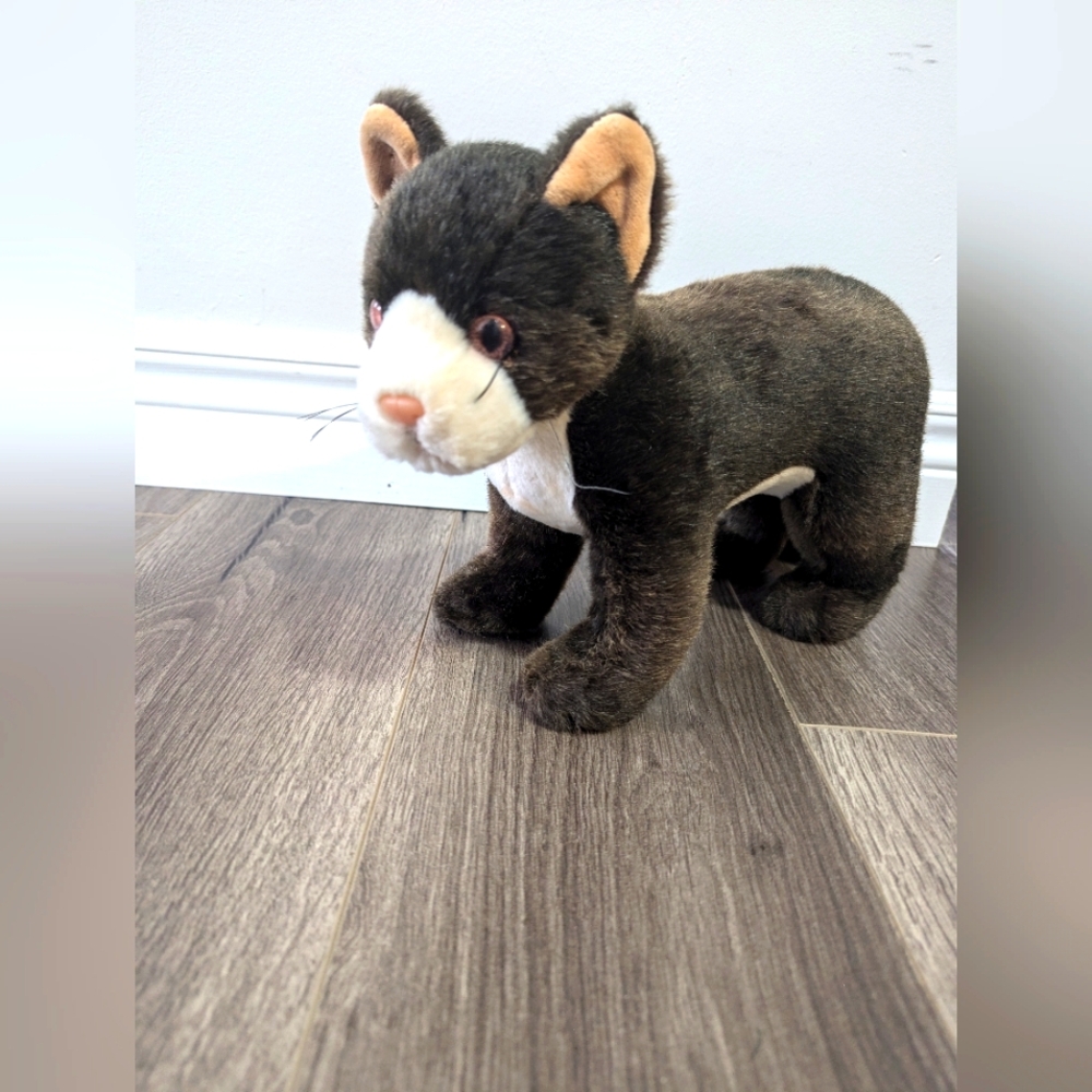 Ty Classics Collection “Mystery” the Standing Brown and White Cat (12 inch)